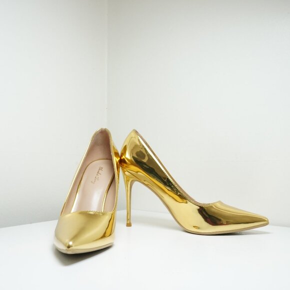 Gold Mirror Stiletto Pumps – Size 9 | Worn Once – Like New - Picture 6 of 12